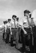 women marching